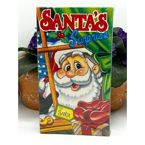 "Santa's Surprise" VHS Tape Sealed With Holiday Cartoons & Festive Fun - Picture 4 of 4